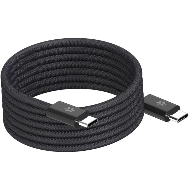 Celly USB-C Kabel 60W Magnetisk Flätad 2m Svart i gruppen Datautstyr / Kabler og adaptere / USB / USB-C hos TP E-commerce Nordic AB (D35022)