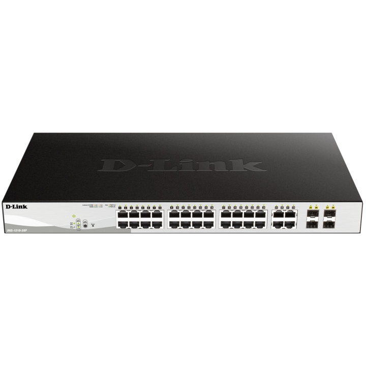 D-Link DGS-1210-28 28-Port Gigabit PoE Smart+ Managed Switch i gruppen Datautstyr / Kabler og adaptere / HDMI/VGA/DVI-switcher hos TP E-commerce Nordic AB (D35034)