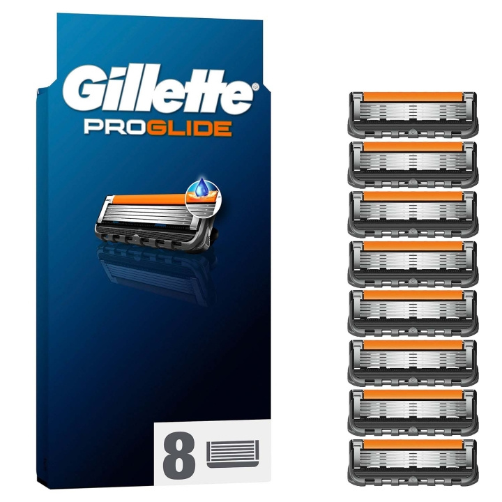 Gillette Rakblad Fusion ProGlide Manual 8st XL i gruppen HELSE OG SKJØNNHET / Hår & styling / Barbering og trimming / Barberhøvler og tilbehør hos TP E-commerce Nordic AB (D35064)