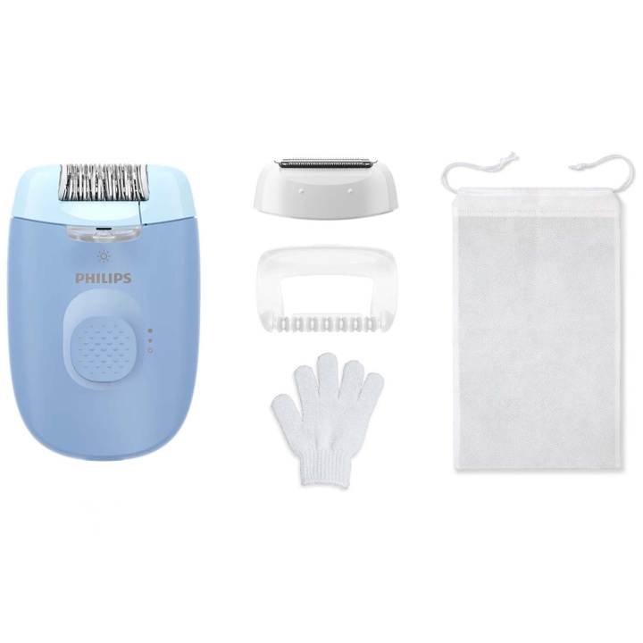 Philips Epilator med sladd +4 tillbehör BRE247/00 i gruppen HELSE OG SKJØNNHET / Hår & styling / Hårfjerning / Epilatorer hos TP E-commerce Nordic AB (D35076)