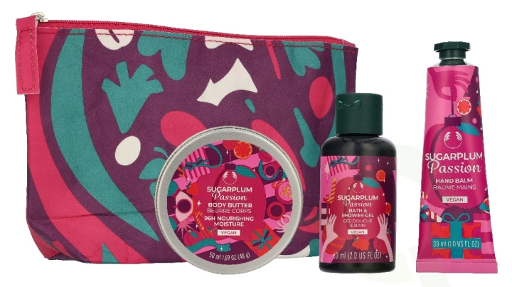 The Body Shop G2 Mini Love & Plums Giftset 110 ml Shower Gel 60ml/Body Butter 50ml/Ramie Bath Lily i gruppen HELSE OG SKJØNNHET / Gavesett / Gavesett for henne hos TP E-commerce Nordic AB (D35133)
