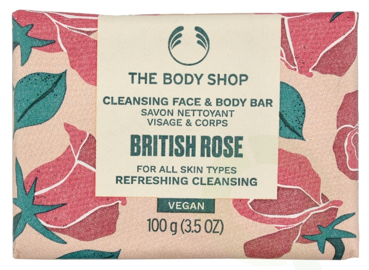 The Body Shop British Rose Cleansing Face & Body Bar 100 g i gruppen HELSE OG SKJØNNHET / Hudpleie / Kroppspleie / Body lotion hos TP E-commerce Nordic AB (D35446)