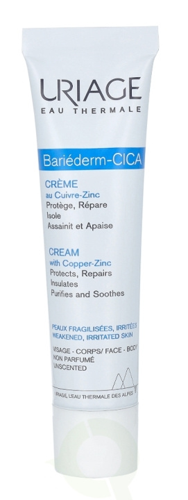 Uriage Bariederm Repairing Cica-Cream With Copper-Zinc 40 ml i gruppen HELSE OG SKJØNNHET / Hudpleie / Ansikt / Dagkrem hos TP E-commerce Nordic AB (D35571)