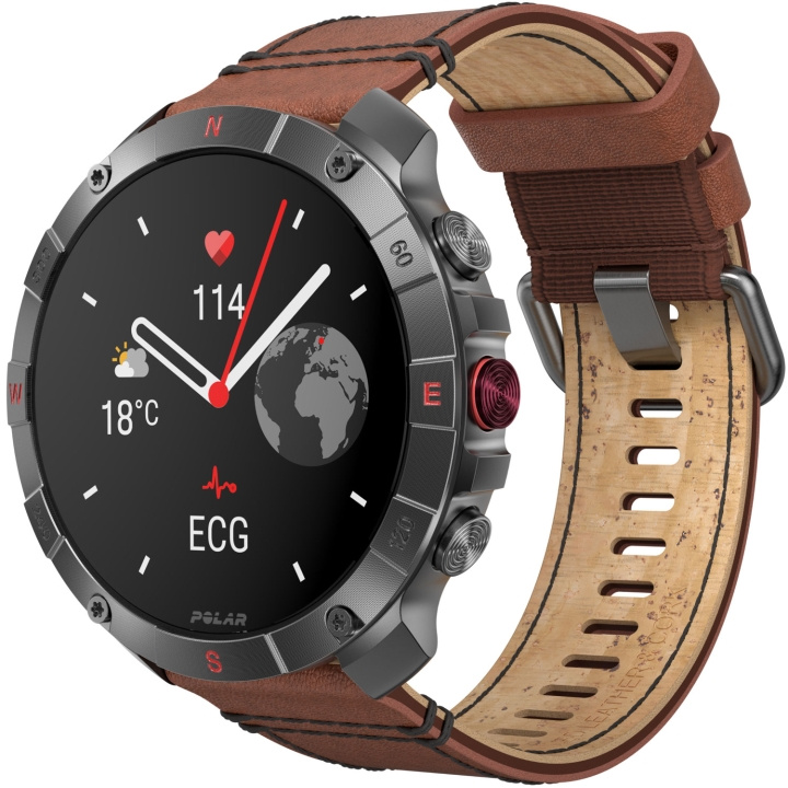 Polar Grit X2 Pro TI LTHR BRNZ M/L i gruppen SPORT, FRITID & HOBBY / Smartwatch og Aktivitetsmålere / Smartwatches hos TP E-commerce Nordic AB (D35596)