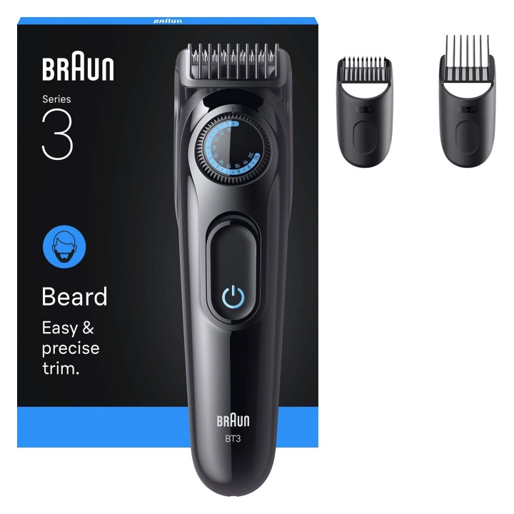 Braun Skäggtrimmer BT3520 +3 stylingtillbehör i gruppen HELSE OG SKJØNNHET / Hår & styling / Barbering og trimming / Skjeggtrimmere og tilbehør hos TP E-commerce Nordic AB (D35638)