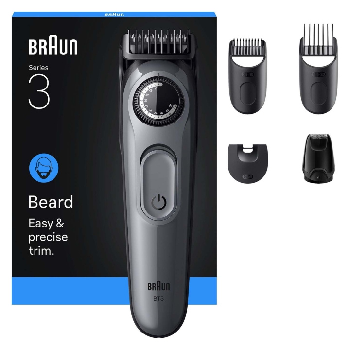 Braun Skäggtrimmer BT 3560 +5 stylingtillbehör i gruppen HELSE OG SKJØNNHET / Hår & styling / Barbering og trimming / Skjeggtrimmere og tilbehør hos TP E-commerce Nordic AB (D35639)