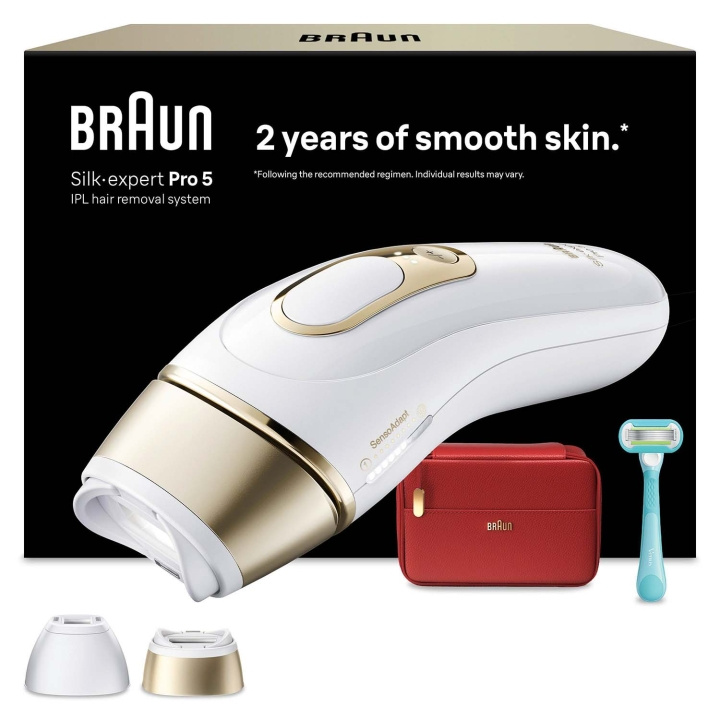 Braun IPL Silk·expert Pro 5, Hårborttagning Hemma, 2 huvuden, PL5221 i gruppen HELSE OG SKJØNNHET / Hår & styling / Hårfjerning / IPL og laser hos TP E-commerce Nordic AB (D35642)