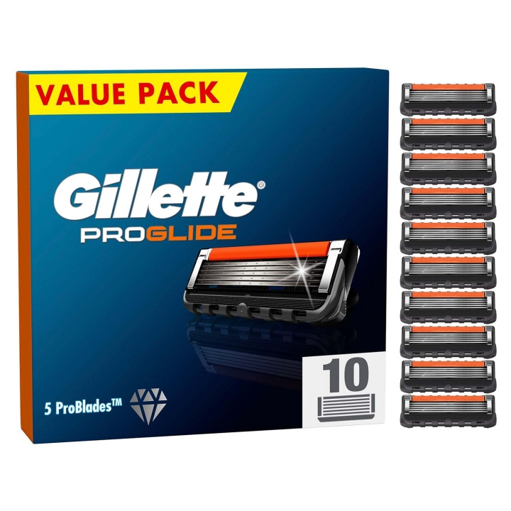 Gillette Rakblad ProGlide 10st - Storpack i gruppen HELSE OG SKJØNNHET / Hår & styling / Barbering og trimming / Barberhøvler og tilbehør hos TP E-commerce Nordic AB (D35783)