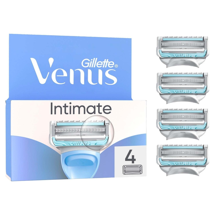Gillette Venus Rakblad Intimate för Intimområdet, 4st i gruppen HELSE OG SKJØNNHET / Hår & styling / Barbering og trimming / Barberhøvler og tilbehør hos TP E-commerce Nordic AB (D35793)