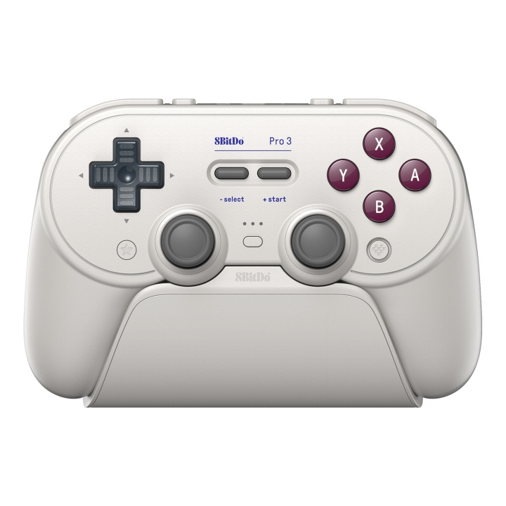 8Bitdo Pro 3 Bluetooth Gamepad G Classic – Grå i gruppen Elektronikk / TV-spill & tilbehør hos TP E-commerce Nordic AB (D36947)