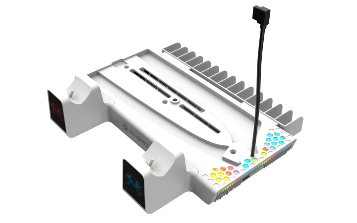 Oniverse Ps5 Nexus 5 multifunksjonsstativ for Ps5 – hvit i gruppen Elektronikk / TV-spill & tilbehør / Sony PlayStation 5 / Tilbehør hos TP E-commerce Nordic AB (D36974)