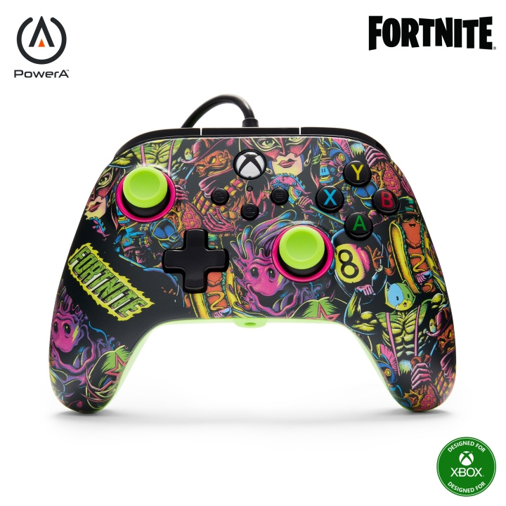 PowerA Advantage Wired Controller – Fortnite Glow i gruppen Elektronikk / TV-spill & tilbehør / Xbox Series X / Tilbehør hos TP E-commerce Nordic AB (D36989)