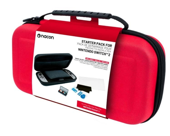 NACON Essential Pack for Nintendo Switch II – Hard Case, skjermbeskytter og oppbevaringsboks for 4 spill (rød): i gruppen Elektronikk / TV-spill & tilbehør / Nintendo Switch 2 / Tilbehør hos TP E-commerce Nordic AB (D37146)