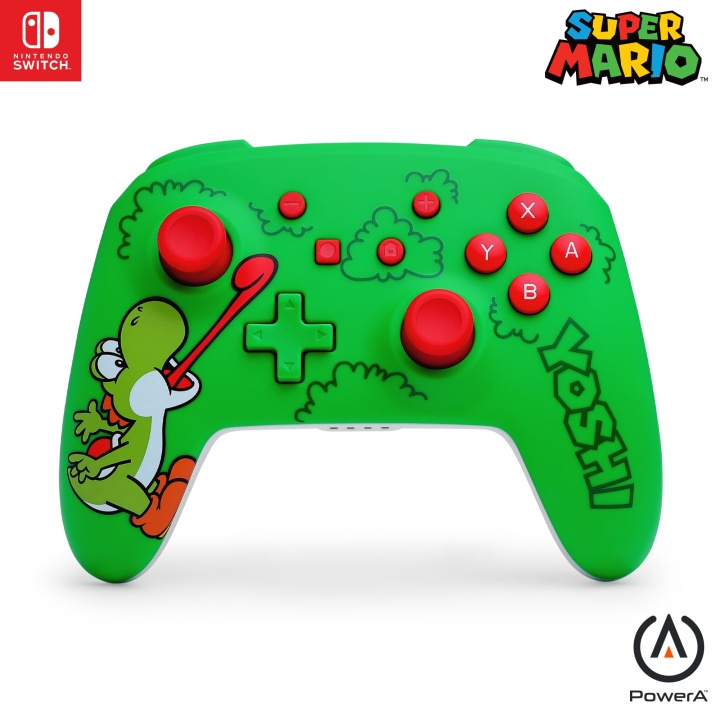 PowerA Trådløs kontroller for Nintendo Switch – Hungry Yoshi – Grønn i gruppen Elektronikk / TV-spill & tilbehør / Nintendo Switch / Tilbehør hos TP E-commerce Nordic AB (D37153)