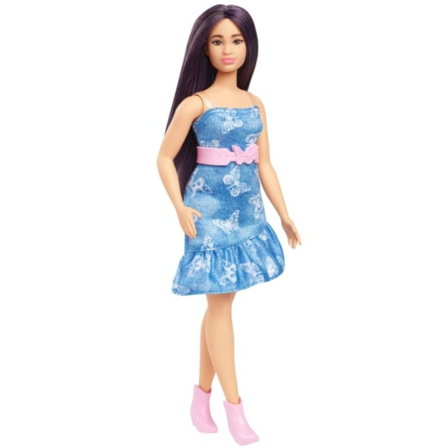 Barbie Fashionista-dukke, Denim-sommerfuglkjole (HyT89) i gruppen LEKER, BARN OG BABY / Leker / Dukker & tilbehør hos TP E-commerce Nordic AB (D37234)