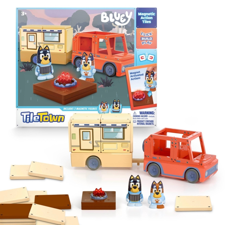 Bluey TILE TOWN – «Bluey»-campingsett (90340) i gruppen LEKER, BARN OG BABY / Leker / Lekesett hos TP E-commerce Nordic AB (D37295)