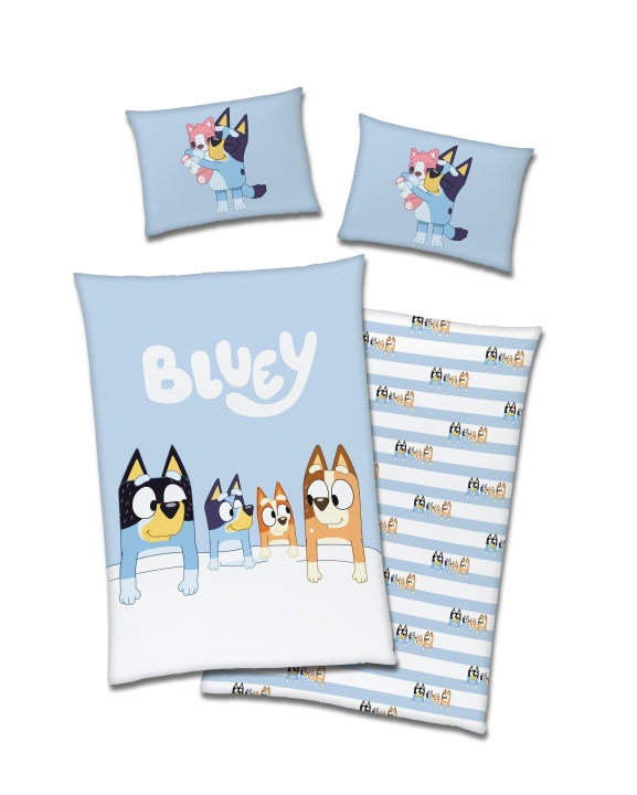 Bluey Sengetøy – voksenstørrelse 140 x 200 cm –Bluey i gruppen LEKER, BARN OG BABY / Barnetekstiler / Sengetøy hos TP E-commerce Nordic AB (D37304)