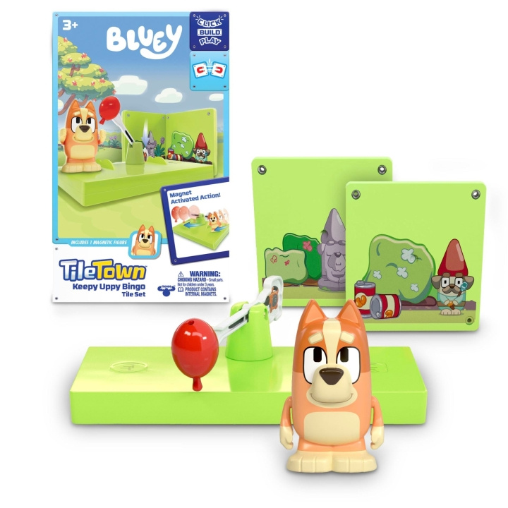 Bluey Tile Town – Bluey Magnetisk minilekesett – Keepy Uppy Bingo-flisesett i gruppen LEKER, BARN OG BABY / Leker / Lekesett hos TP E-commerce Nordic AB (D37328)