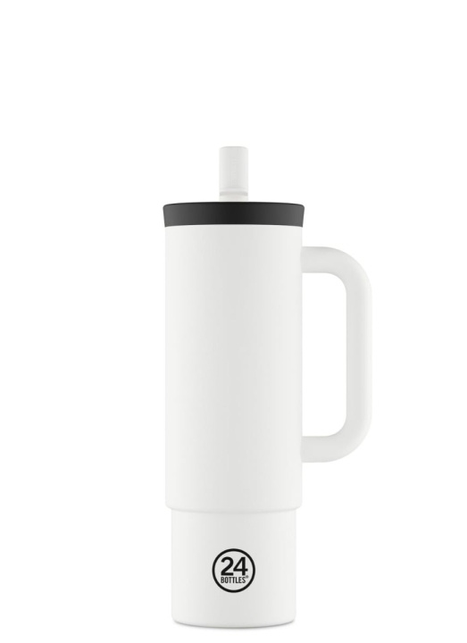 24Bottles Straw Cup – Ishvit – 800 ml i gruppen SPORT, FRITID & HOBBY / Friluftsliv / Termoser og flasker hos TP E-commerce Nordic AB (D37344)