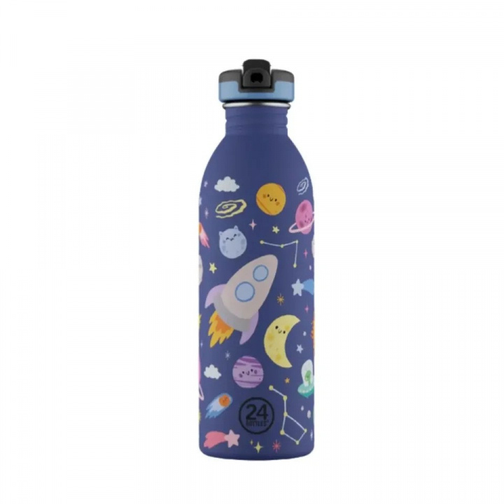 24Bottles Urban Bottle – Space Friends – Blå – 500 ml i gruppen SPORT, FRITID & HOBBY / Friluftsliv / Termoser og flasker hos TP E-commerce Nordic AB (D37349)