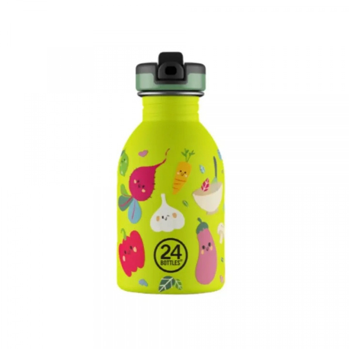 24Bottles Urban Bottle – Veggie Friends – Lime – 250 ml i gruppen SPORT, FRITID & HOBBY / Friluftsliv / Termoser og flasker hos TP E-commerce Nordic AB (D37350)