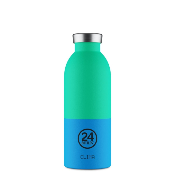 24Bottles Clima – Wave – Blå, Grønn – 500 ml i gruppen SPORT, FRITID & HOBBY / Friluftsliv / Termoser og flasker hos TP E-commerce Nordic AB (D37353)