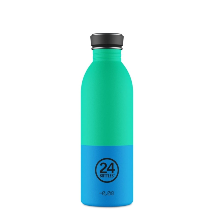 24Bottles Urban Bottle – Wave – Blå, Grønn – 500 ml i gruppen SPORT, FRITID & HOBBY / Friluftsliv / Termoser og flasker hos TP E-commerce Nordic AB (D37354)