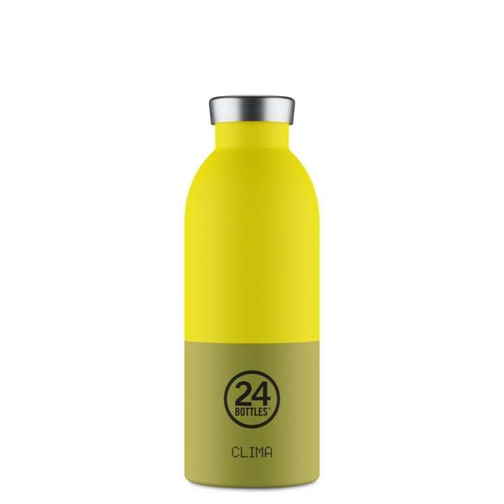 24Bottles Clima – Grønn, Gul – 500 ml i gruppen SPORT, FRITID & HOBBY / Friluftsliv / Termoser og flasker hos TP E-commerce Nordic AB (D37355)