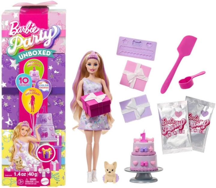 Barbie Glam Party Unboxed Red Original-dukke (JFY68) i gruppen LEKER, BARN OG BABY / Leker / Dukker & tilbehør hos TP E-commerce Nordic AB (D37396)