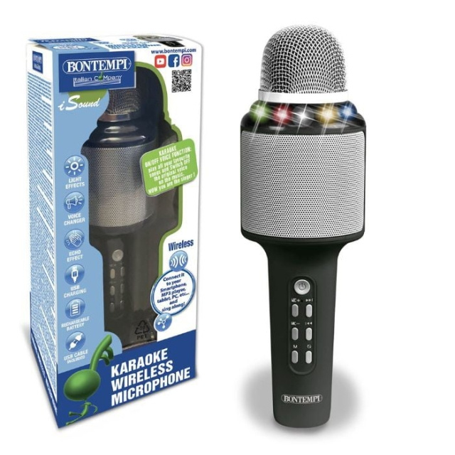 Bontempi Trådløs mikrofon til karaoke (485010) i gruppen LEKER, BARN OG BABY / Musikk, sang og bilde / Instrumenter hos TP E-commerce Nordic AB (D37470)