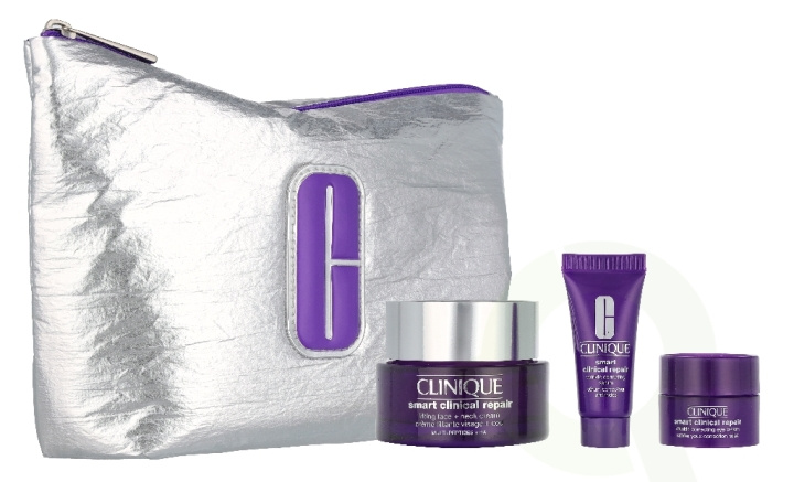 Clinique Smart Lift Value Set 65 ml Smart Clinical Repair Lifting Face + Neck Cream 50ml /Smart Clinical Repair Wrinkle Correcting Serum 10ml /Smart Clinical Repair Wrinkle Correcting Eye Cream 5ml i gruppen HELSE OG SKJØNNHET / Hudpleie / Ansikt hos TP E-commerce Nordic AB (D37677)