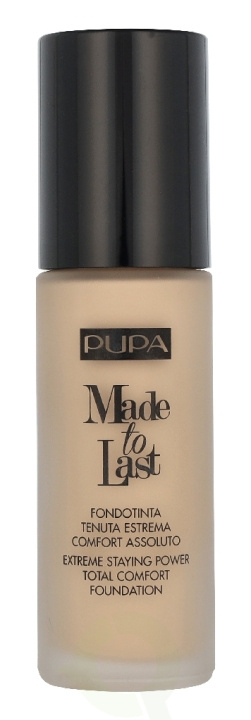Pupa Milano Pupa Made To Last Total Comfort Foundation SPF10 30 ml #001 Light Ivory i gruppen HELSE OG SKJØNNHET / Makeup / Makeup ansikt / Foundation hos TP E-commerce Nordic AB (D37744)