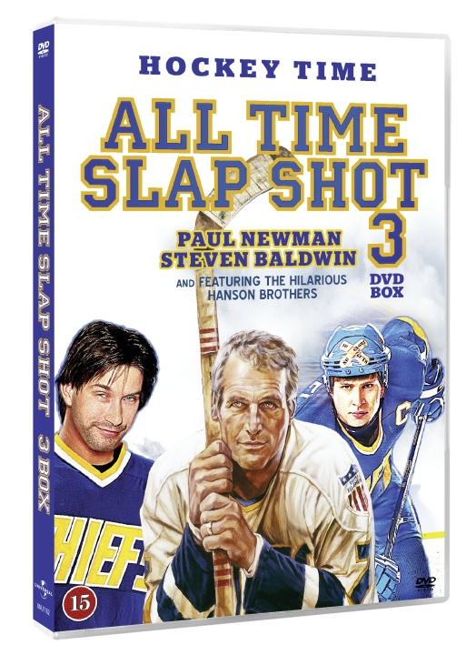 SLAP SHOT - Hockey Time - ALL 3 MOVIES IN ONE BOX (LIMITED EDITION) (DVD) i gruppen Elektronikk / Lyd & Bilde / TV og tilbehør / Filmer / DVD hos TP E-commerce Nordic AB (D37890)