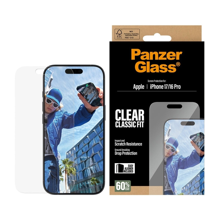 PanzerGlass Skjermbeskytter til iPhone 17/iPhone 16 Pro – Classic Fit med EasyAligner i gruppen SMARTTELEFON & NETTBRETT / Mobilbeskyttelse / Apple / iPhone 17 hos TP E-commerce Nordic AB (D38295)