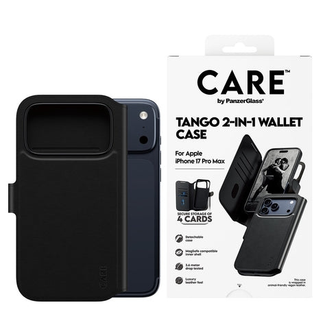 PanzerGlass – CARE Feature Case Tango to-i-ett-lommeboketui med MagSafe – iPhone 17 Pro Max i gruppen SMARTTELEFON & NETTBRETT / Mobilbeskyttelse / Apple / iPhone 17 hos TP E-commerce Nordic AB (D38343)
