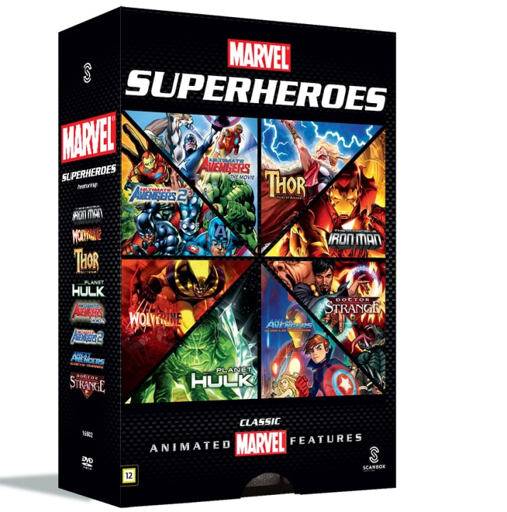 Marvel Animated Collection - 8 DVD Box Set i gruppen Elektronikk / Lyd & Bilde / TV og tilbehør / Filmer / DVD hos TP E-commerce Nordic AB (D38405)