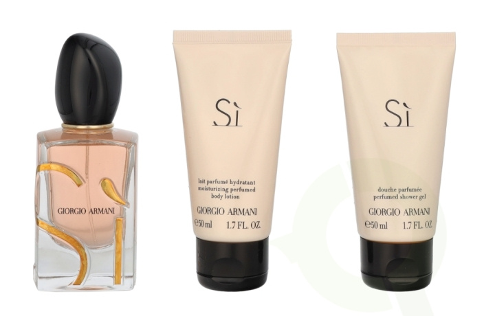 Armani Si Giftset 150 ml Edp Spray 50ml/Body Lotion 50ml/Shower Gel 50ml i gruppen HELSE OG SKJØNNHET / Gavesett / Gavesett for henne hos TP E-commerce Nordic AB (D39450)