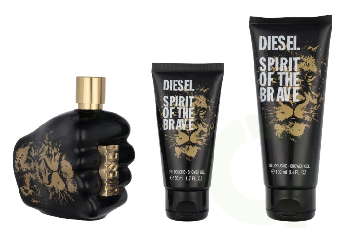 Diesel Spirit Of The Brave Pour Homme Giftset 275 ml Edt Spray 125ml/Shower Gel 100ml/Shower Gel 50ml i gruppen HELSE OG SKJØNNHET / Duft og parfyme / Parfyme / Parfyme for han hos TP E-commerce Nordic AB (D39478)