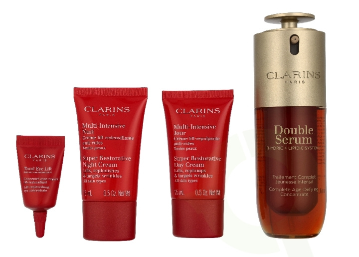 Clarins Replenishing Age-Defying Set 83 ml Serum 50ml/Day Cream 15ml/Night Cream 15ml/Eye gel 3ml i gruppen HELSE OG SKJØNNHET / Hudpleie / Ansikt hos TP E-commerce Nordic AB (D39505)