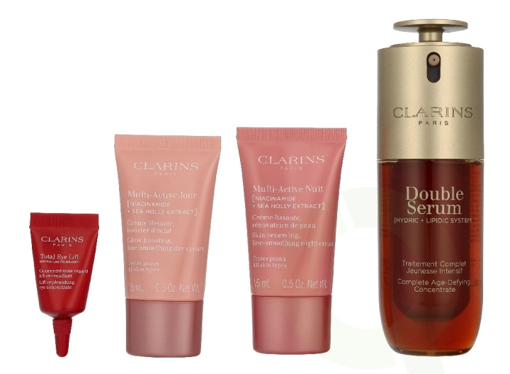 Clarins Age-Defying For First Line Set 83 ml Serum 50ml/Day Cream 15ml/Night Cream 15ml/Eye gel 3ml i gruppen HELSE OG SKJØNNHET / Hudpleie / Ansikt hos TP E-commerce Nordic AB (D39507)