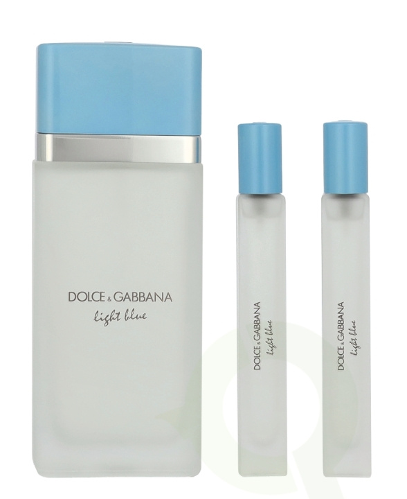 Dolce & Gabbana Light Blue Giftset 120 ml Edt Spray 100ml/Travel Spray 10ml/Travel Spray 10ml i gruppen HELSE OG SKJØNNHET / Duft og parfyme / Parfyme hos TP E-commerce Nordic AB (D39518)