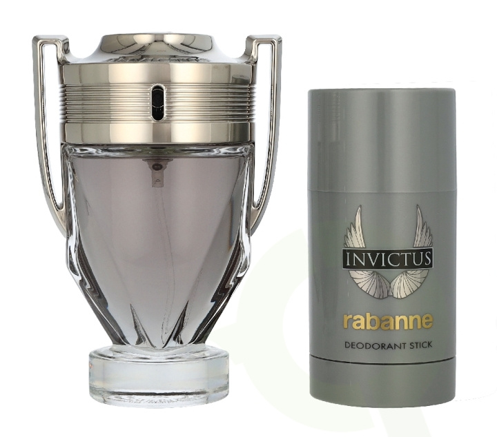 Paco Rabanne Invictus Giftset 175 ml Edt Spray 100ml/Deo Stick 75ml i gruppen HELSE OG SKJØNNHET / Gavesett / Gavesett for henne hos TP E-commerce Nordic AB (D39558)