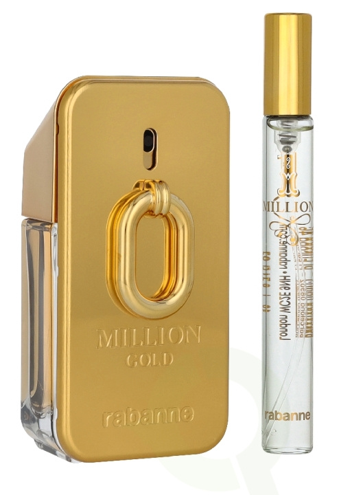 Paco Rabanne Million Gold Giftset 60 ml Edp Spray Intense 50ml/Edt Spray 10ml i gruppen HELSE OG SKJØNNHET / Duft og parfyme / Parfyme hos TP E-commerce Nordic AB (D39562)