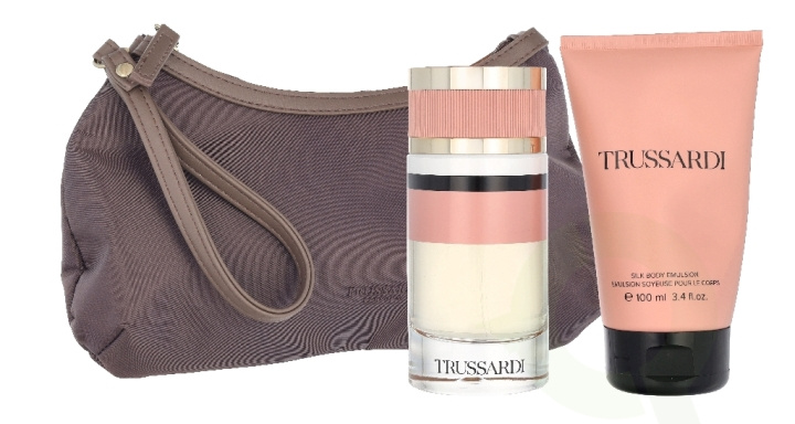 Trussardi By Trussardi Giftset 190 ml Edp Spray 90ml/Body Emulsion 100ml/Beauty Bag i gruppen HELSE OG SKJØNNHET / Gavesett / Gavesett for henne hos TP E-commerce Nordic AB (D39690)