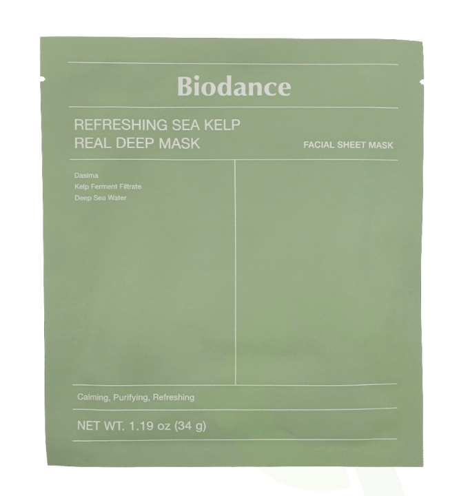 Biodance Refreshing Sea Kelp Real Deep Mask 34 g i gruppen HELSE OG SKJØNNHET / Hudpleie / Ansikt hos TP E-commerce Nordic AB (D39713)