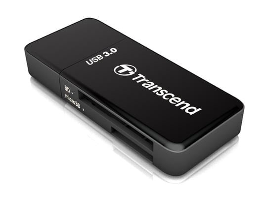Transcend RDF5 USB 3.1 minnekortleser, svart i gruppen Elektronikk / Lagringsmedia / Minnekortleser hos TP E-commerce Nordic AB (D39728)