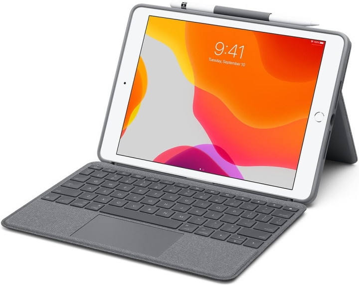 Logitech Combo Touch – tastatur/beskyttelsesetui, for iPad av 7., 8. og i gruppen SMARTTELEFON & NETTBRETT / Nettbrettbeskyttelse hos TP E-commerce Nordic AB (D39770)