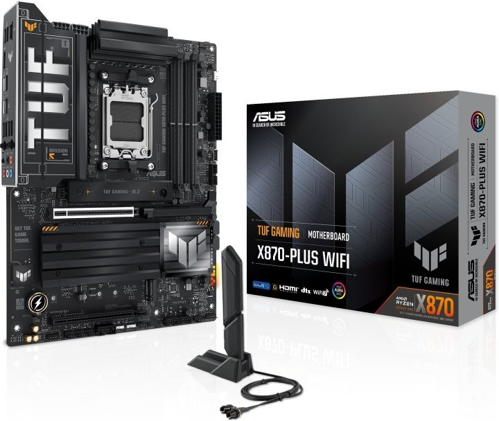ASUS TUF GAMING X870-PLUS WIFI ATX-hovedkort i gruppen Datautstyr / PC-Komponenter / Hovedkort hos TP E-commerce Nordic AB (D40484)