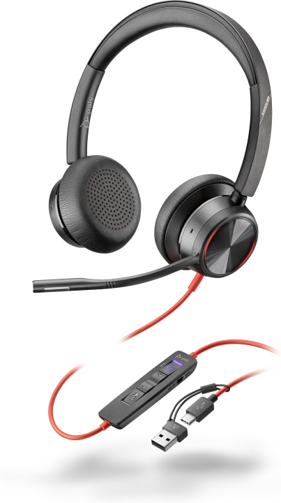 poly Blackwire 8225 – USB-C-stereohodesett med mikrofon + USB-C til USB-A-adapter, Microsoft Teams-sertifisert (8X225AA) i gruppen Datautstyr / Datamaskin Tilbehør / Headset hos TP E-commerce Nordic AB (D40486)