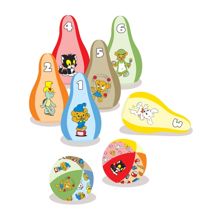 Barbo Toys Mykt Bowlingsett Bamse i gruppen LEKER, BARN OG BABY / Uteleker / Sport & spill hos TP E-commerce Nordic AB (D40528)